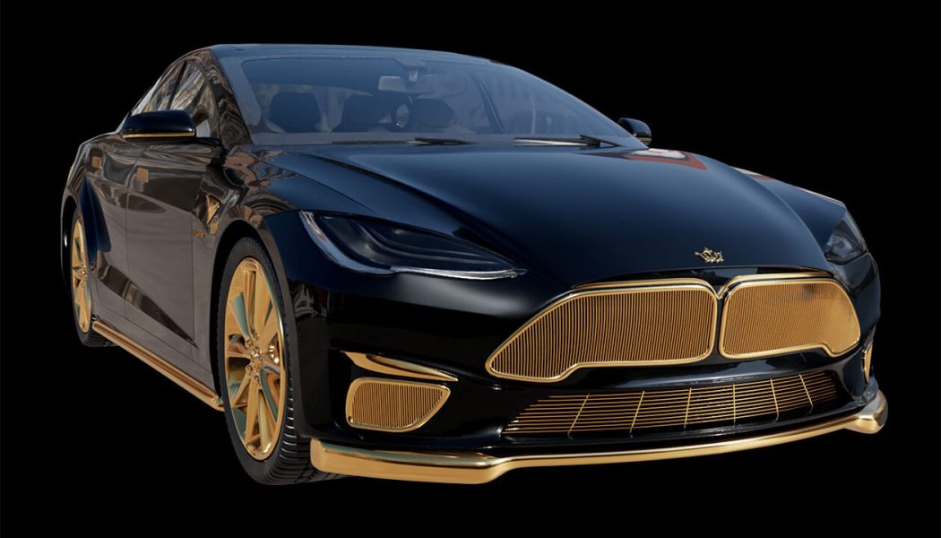 Chiếc Tesla Model S đắt giá nhất thế giới mạ vàng 24K