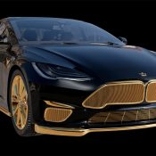 Chiếc Tesla Model S đắt giá nhất thế giới mạ vàng 24K